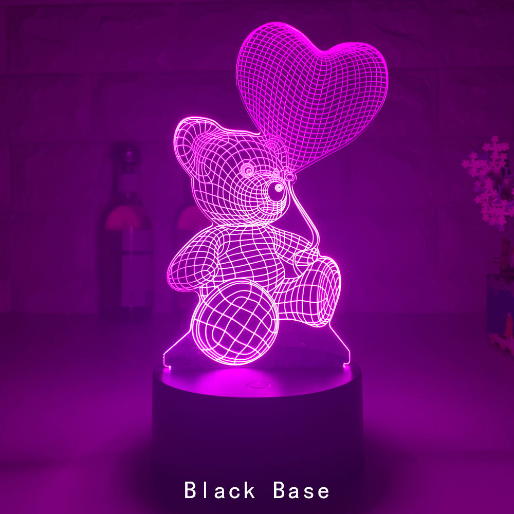 3D Neon Lamp Bear USB