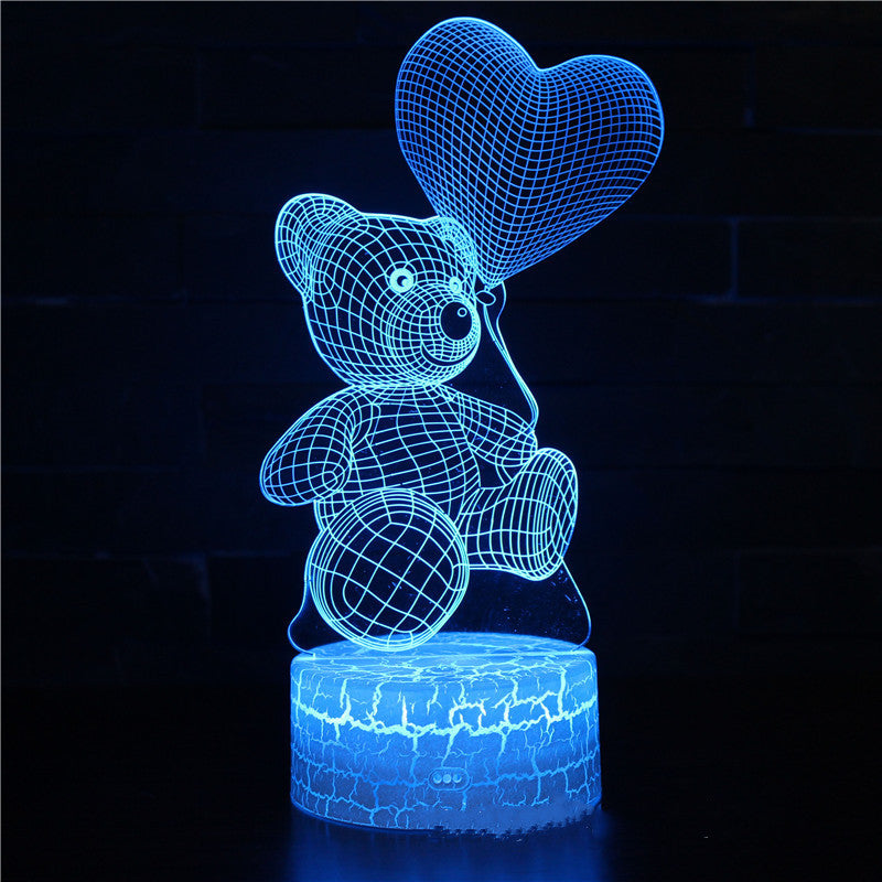3D Neon Lamp Bear USB